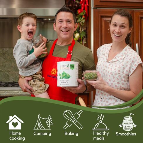 Ready Harvest Freeze Dried Food - Spinach | Emergency Vegetables | Camping Essentials | #10 Can | 25-Year Shelf Life | Cans Filled to the Top in Saudi Arabia
