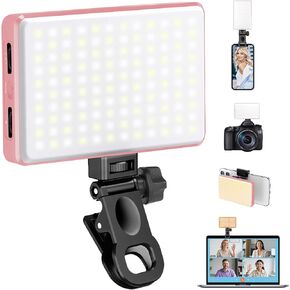 168 LED Phone Light, Selfie Light for iPhone/iPad/Camera, Portable Video Conference Lighting with Clip, Rechargeable 3000mAh CRI 95+, 3 Lights Modes Alix Earle Lights for Selfie, Makeup, Laptops, Vlog in Saudi Arabia