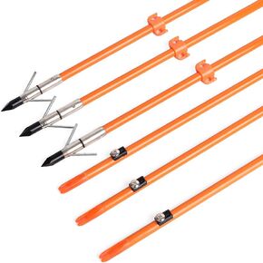 32inch Bowfishing Arrows Fish Hunting Solid Fiberglass Shaft with Broadheads and Safty Slides for Compound Bow and Recurve Bow Fishing Huntings in Saudi Arabia