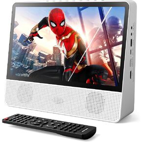 11.8" KOGODA Portable DVD Player, 10.1" 1024x600, Bluetooth, HDMI, 4000mAh | Bluetooth 5.3 TX & RX, family car travel home, 4H playback, USB/AUX, plays DVD/CD, foldable stand, resume playback in Saudi Arabia