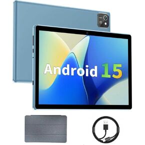 aiprotablet Tablet 10 inch Android 15 Tablets, 12GB RAM 64GB ROM 1TB Expand, Quad-Core Processor, 1280x800 LCD Touch Screen, WiFi 5, Dual Camera, BT5.0, 6000mAh Battery (Blue) in Kuwait