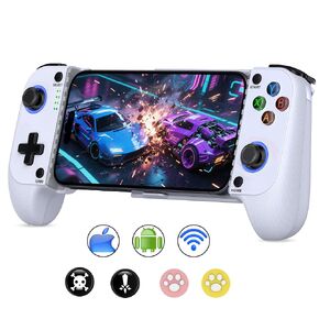Mobile Game Controllers for iPhone/Android, Hall Effect Phone Controllers Support Phone Case,Game Controllers for Xbox,for PlayStation,Cloud/Steam Gaming (White) in Saudi Arabia