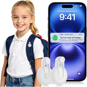Otag GPS Tracker for Kids Hidden 2pack, Security Tag with Pins Works with Find My (iOS only), Lost Mode, Anti-Removal Tracking Device for Children, Elderly, Pets, Backpack, Vehicles (White) in Kuwait