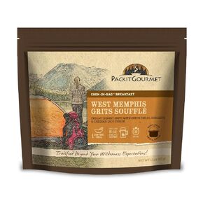 Packit Gourmet West Memphis Grits Soufflé | Premium Freeze Dried Backpacking & Camping Food | Large Portions | High Protein | Just Add Water Meal | All-Natural Ingredients | Made in USA | Freeze-Dried and Dehydrated Foods in Saudi Arabia