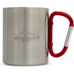 Stainless Steel Carabiner Mug Stainless Steel Mug for Camping, Backpacking by Caddis Sports in Kuwait