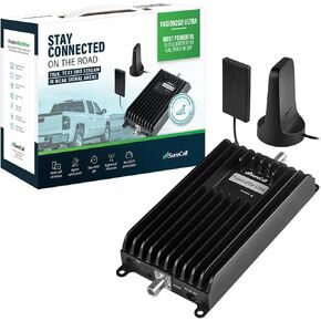SureCall Fusion2Go Ultra Vehicle Cell Booster, Enhanced Connection Range | 5G/4G LTE | For Cars, Trucks & SUV | Magnetic Antenna | For Verizon, AT&T, T-Mobile & More | DIY | FCC Approved in Saudi Arabia