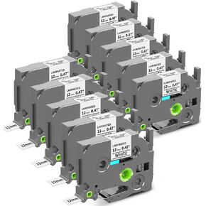 Suminey 10x 12mm Label Maker Tape Compatible Brother Label Tape TZe-231 | 10 Pack,Black on White Tz Label Tape,Compatible with Brother P-Touch PT-D210 D220 H110 1000 1280 D400 Cube in Saudi Arabia