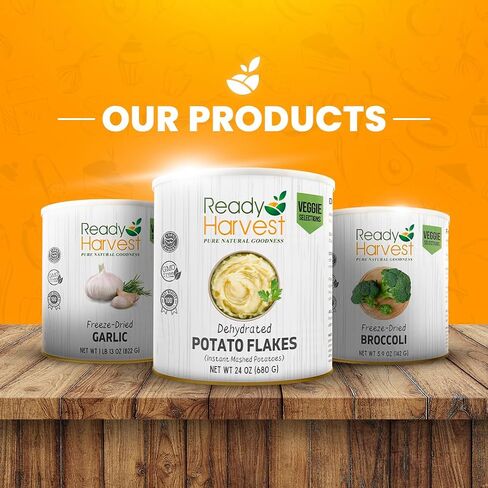 Ready Harvest Dehydrated Food - Potato Dices | Emergency Food | Dried Potatoes | #10 Can | 30-Year Shelf Life | Cans Filled to the Top in Saudi Arabia