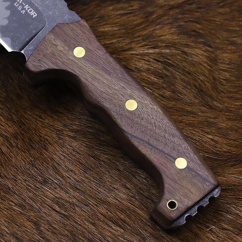 BA-KOR DC53 Steel 36CM (14.3IN) Full Tang 6mm Thick Fixed Knife+Sheath&(5.9IN) Cerium Igniter, Suitable for Outdoor Hunting, Camping, Survival Exploration, EDC in Saudi Arabia