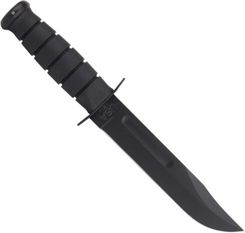 KA-BAR #1213 Black Straight Edge Knife / Hard Sheath in Kuwait