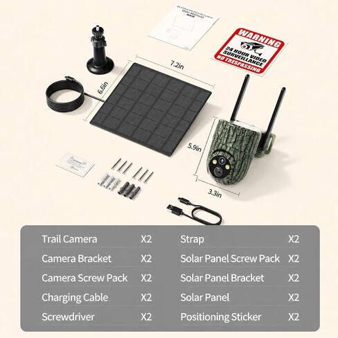 SEHMUA 4G LTE Cellular Trail Cameras, Solar Game Cam for Off-Grid Security | 360° Live View , No WiFi Needed Cellular Security Camera Outdoor with Built-in SIM Card, Motion Activated, 2K Night Vision in Saudi Arabia