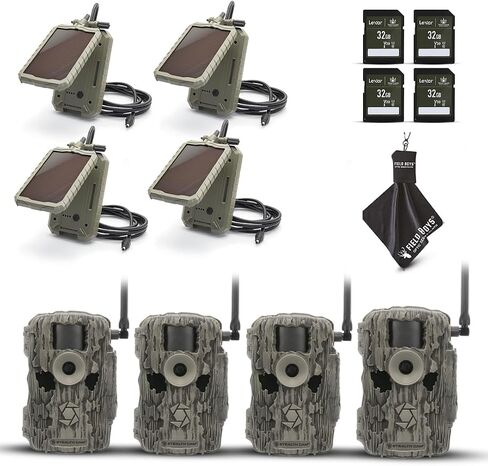 Stealth Cam Fusion MAX 2-Pack Cellular Trail Camera Bundle with 2 Solar Panels & 2 SD Cards - 36MP Photo & 720P HD Video, 0.35 Sec Trigger, 80FT IR Range, Dual SIM AT&T & Verizon, Sol-Pak Solar Power in Saudi Arabia