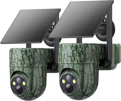 SEHMUA 4G LTE Cellular Trail Camera with Unlimited Data Plan,No WiFi Needed | 360° Live Streaming View, Built-in SIM Card, Motion Activated, 2K Night Vision, Solar Cellular Security Game Camera 2 Pack in Saudi Arabia
