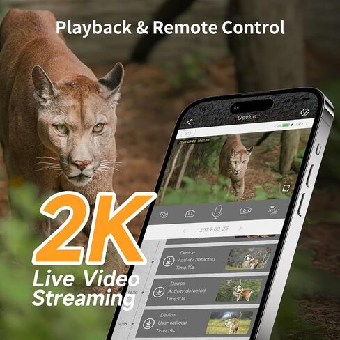 SEHMUA 4G LTE Cellular Trail Camera with Unlimited Data Plan,No WiFi Needed | 360° Live Streaming View, Built-in SIM Card, Motion Activated, 2K Night Vision, Solar Cellular Security Game Camera 2 Pack in Saudi Arabia