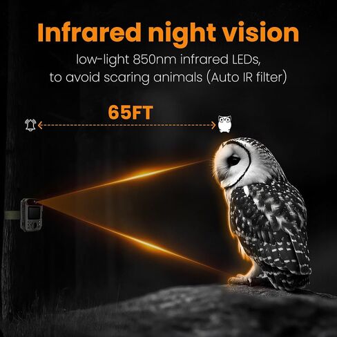 Mini Trail Camera Night Vision 0.2s Trigger Motion Activated For Wild&Farm | 32MP 1080P Game Camera with Night Vision Motion Activated Waterproof for Wildlife Monitoring (2026Upgrade) in Saudi Arabia