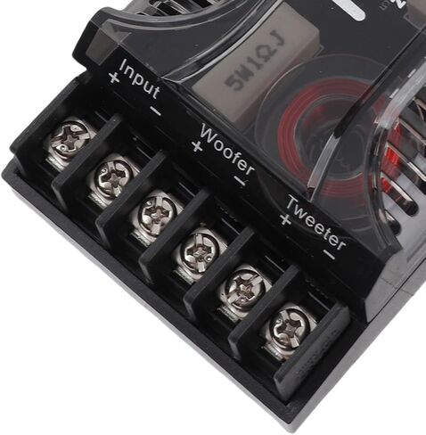 2Pcs 2 Way Crossover, 300W 12V Audio Speaker Crossover, Universal Car Speaker Frequency Divider, Metal Speaker Tweeter Crossovers with ABS Housing, Black, 4.72 x 2.7 x 1.4in in Kuwait