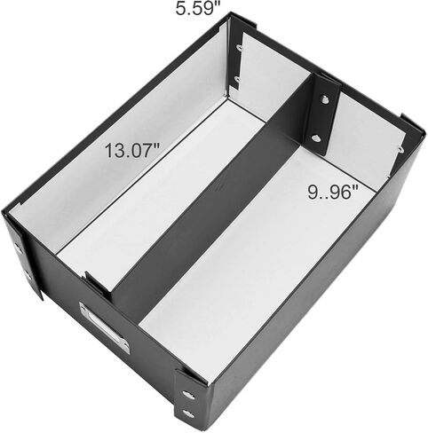 Snap-N-Store CD Storage Box - Pack of 1/2 - Durable Disc Holder with Lid to Store for Discs (1 Pack - Doublewide CD, Black) | Compact solution for storing discs, snaps together for easy assembly, folds flat, sturdy lidded case in Saudi Arabia