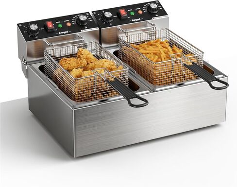 Electric Deep fryer Single Tank Deep Fryer with Basket Capacity 10L | Electric Countertop Fryers with 60 Minute Timer for Home Kitchen and Restaurant in Saudi Arabia