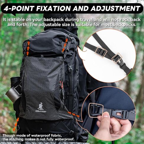 HIKEMAN Kangaroo Pocket Backpack – Large Capacity, Lightweight Breathable Mesh, External Storage Pocket, Waterproof, Adjustable Length, for Climbing, Hiking, Travel (Gray) in Saudi Arabia
