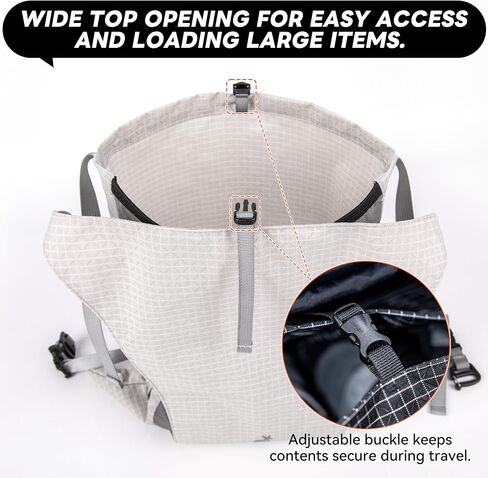 HIKEMAN Kangaroo Pocket Backpack – Large Capacity, Lightweight Breathable Mesh, External Storage Pocket, Waterproof, Adjustable Length, for Climbing, Hiking, Travel (Gray) in Saudi Arabia