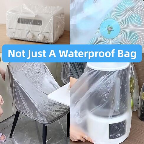 10-Pack Clear Backpack Rain Cover with Storage Box Waterproof Backpack Cover for Air Travel Hiking Camping Fits 15L-40L Bags Transparent Bag Cover Protector Outdoor Essentials in Saudi Arabia