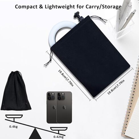 Desk Ring Light with Telescopic Stand, Travel Desktop Hola Light for Phone Selfie Laptop Zoom Video Calls Makeup Tiktok Reels Live Streaming in Saudi Arabia