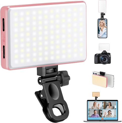 168 LED Phone Light, Selfie Light for iPhone/iPad/Camera, Portable Video Conference Lighting with Clip, Rechargeable 3000mAh CRI 95+, 3 Lights Modes Alix Earle Lights for Selfie, Makeup, Laptops, Vlog in Saudi Arabia