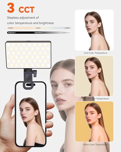 Selfie Light Ring Light for Phone: 90 LED Rechargeable iPhone Fill Lights, Ring Light for Camera Picture, Makeup Photo, Video Conferences, Laptop Use, Zoom Meetings, TikTok, Vlog Photography in Saudi Arabia