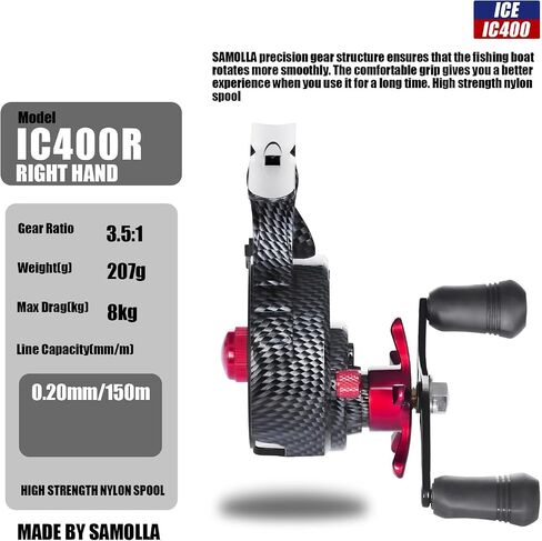 Right/Left Hands Ice Fishing Reel Fish Tackle Tool Equipment Fly Sea Wheel Light Nylons Body Fishings Gear Fishing Reel Tackle Tool in Saudi Arabia