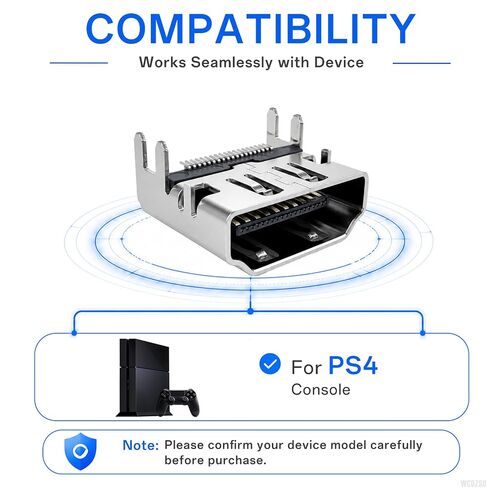 WCDZSU 2PCS HDMI Port Replacement for PS4 Console High-Definition | Hdmi Port Display Socket Interface Connector Jack End Repair Part for PlayStation 4 Console with Tool Kit in Saudi Arabia