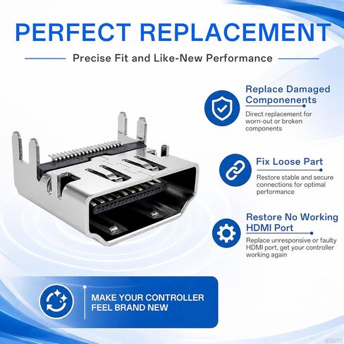 WCDZSU 2PCS HDMI Port Replacement for PS4 Console High-Definition | Hdmi Port Display Socket Interface Connector Jack End Repair Part for PlayStation 4 Console with Tool Kit in Saudi Arabia