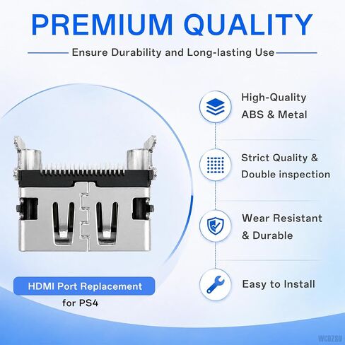 WCDZSU 2PCS HDMI Port Replacement for PS4 Console High-Definition | Hdmi Port Display Socket Interface Connector Jack End Repair Part for PlayStation 4 Console with Tool Kit in Saudi Arabia