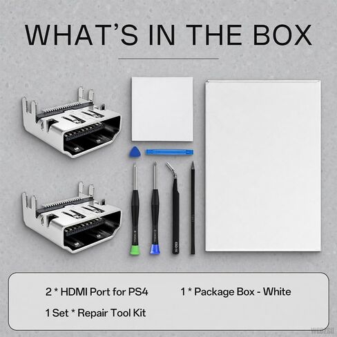 WCDZSU 2PCS HDMI Port Replacement for PS4 Console High-Definition | Hdmi Port Display Socket Interface Connector Jack End Repair Part for PlayStation 4 Console with Tool Kit in Saudi Arabia