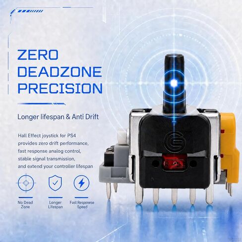 WCDZSU 10 Pcs Hall Effect Joystick Replacement for DualShock PS4 Controller | Hall Effect Analog Sticks Sensor Module for PlayStation 4, Fix Stick Drift, Repair Broken or Loose Sticks in Saudi Arabia