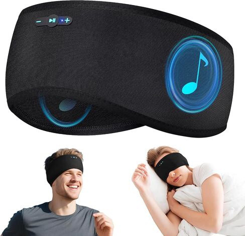 Sleep Headphones Bluetooth 6.0 Headband for Side Sleepers (Gray) | 200mah cell for 20hr playback, 3mm ultra-thin speaker & mic, HD stereo, removable & washable, 2-in-1 sport & sleep headband in Saudi Arabia