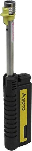 SOTO Pocket Torch Lighters for Camping - Extended Refillable Torch Lighter, Telescoping Burner Head, Electronic Ignition, Strong Wind-Resistant Butane Lighter for Candles, Grill, BBQ - Shipped Empty in Saudi Arabia