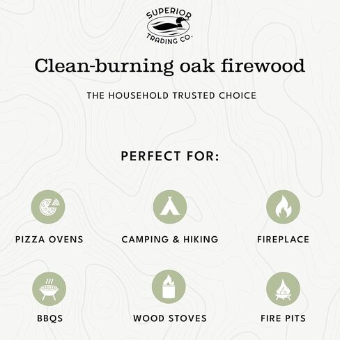 Superior Trading Oak Mini Fire Wood w/Fire Starter Pods, Winter Fireplace Starter, Wood Stove, USDA Cert 4-5" Kiln Dried Firewood, USA Made, 10-11 lbs. in Kuwait