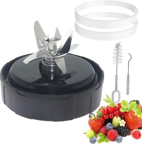 7 Fins Ninja Blender Blade Replacement parts Compatible with Nutri Ninja Foodi Power Blender SS101 SS351 SS401 SS151 SS300 SS350 SS351TGT CO351B SS100 SS101C CO101B, Ninja Blender Lid Accessories in Saudi Arabia