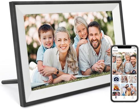 Digital Picture Frame 10.1 Inch Digital Photo Frame 32GB Storage, WiFi Picture Frame with1280x800 IPS Touch Screen, Auto-Rotate Photo Frame Share Your Photos and Videos via AiMOR App, Black in Saudi Arabia