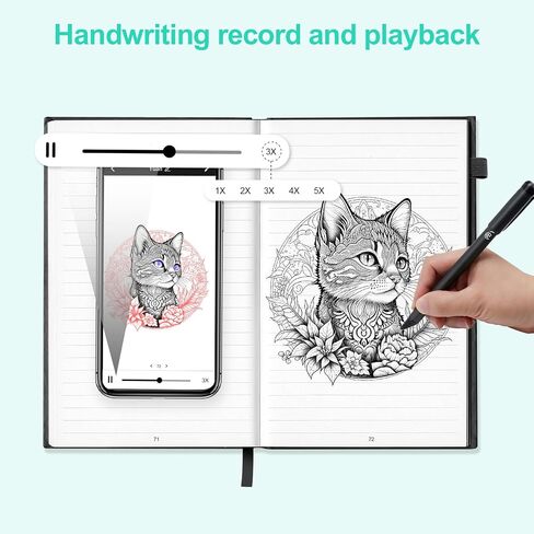 Yuan Digital Smartpen Writing Set, Smart Pen and Notebook for Note Taking | Real-time Sync for Digitizing, Storing, Offline Storage, Sharing Paper Notes via APP on Smartphone(Android and iOS) in Saudi Arabia