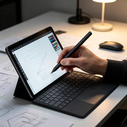 قلم إمالة MPP 2.0 متوافق مع قلم إمالة HP MPP 2.0 القابل لإعادة الشحن (أسود) | متوافق مع HP Omnibook X Flip/Envy X360/Pavilion X360/Specter X360، رفض النخيل (3J122AA) in Kuwait