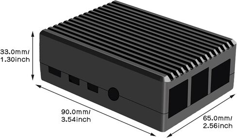 Geekworm P173 Heavy Duty Passive Cooling Aluminum Case for Raspberry Pi 4 | Fanless, Silent, With Heatsink Pillar, CPU Copper Shim and Thermal Pads in Saudi Arabia