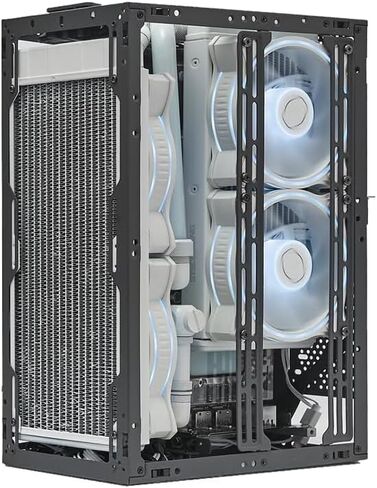 SSUPD Meshroom S V2 Mini-ITX Gaming PC Case (SFF), Full Mesh Panel with PCIE 5.0 Riser Cable, Compatible ATX MB/RX9070/5090/280mm AIO, USB Type-C (Black Variant B) in Kuwait
