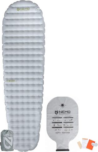 NEMO Equipment Tensor Elite Sleeping Pad - Aluminum/Titanium-Reg | Ultralight, Insulated, Inflatable, Backpacking, Thru-Hiking in Kuwait