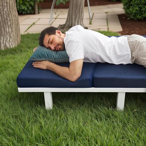 Jamdok Sleeping Mats for Adults,Memory Foam Trifold Mattress | Breathable Folding Pad,Machine Washable Mesh Cover,Cot Size Floor Guest Bed,Summer Camping in Saudi Arabia