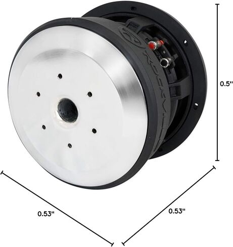 Rockville Punisher 12D2 12" Dual 2-Ohm Competition Car Audio Subwoofer | 5600W Peak / 1400W RMS, 3" 4-Layer OFC Voice Coil, 246 Oz Magnet, Aluminum Basket, Paper Cone, Foam Surround, 28mm Xmax in Saudi Arabia