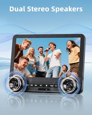 12.5" Dual Portable DVD Player for Car | Car Headrest DVD Player Play Same or Two Different Movies, Support USB/Sync TV, Region Free, Last Momory in Kuwait