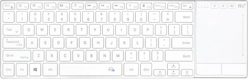 Rii 2.4G Wireless and Bluetooth Touch TV Keyboard with Media Control-White in Saudi Arabia