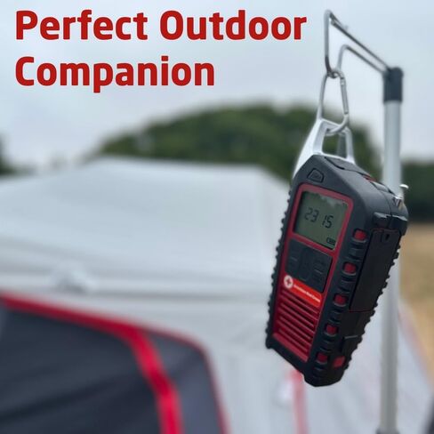 Eton Odyssey Multi-Powered All-Band Bluetooth Emergency Radio with RDS, Red in Saudi Arabia