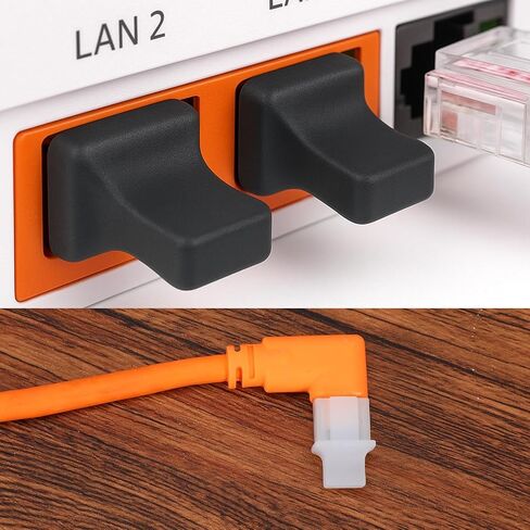 20 Pcs RJ45 Dust Cover, Black and White Silicone Ethernet Port Plugs Anti Dust Caps, Reusable Blanking Plug for Keystone Jack, Server Rack, Patch Panel, Router, PC (10 Black + 10 White) in Saudi Arabia